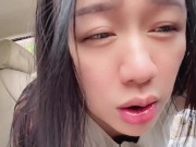 台灣uber載到淫蕩妹子在車上無套幹她再口爆Uber driver meet a horny girl fuck her without condom & Cum in mouth 16/16