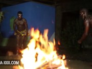 Two amateur black beauties satisfy their friend 2/16