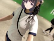 【Ｉカップ変態巨乳女子大生とうふ】ノーブラランニング・新宿歌舞伎町を体操着ブルマでセンター街を疾走したら最後はセキュリティーが現れて・・・💦 3/16