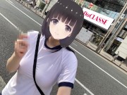 【Ｉカップ変態巨乳女子大生とうふ】ノーブラランニング・新宿歌舞伎町を体操着ブルマでセンター街を疾走したら最後はセキュリティーが現れて・・・💦 7/16