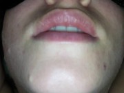 Real POV! Very Hot! Cum in stepsister's chubby lips 4/16