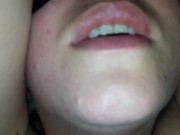 Real POV! Very Hot! Cum in stepsister's chubby lips 6/16