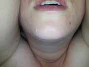 Real POV! Very Hot! Cum in stepsister's chubby lips 8/16