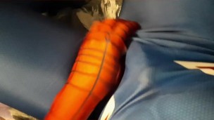 More spiderman piss porn ass