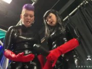 Trailer - Latex Dommes Invite You To Suck Their Huge Strap Ons 13/16