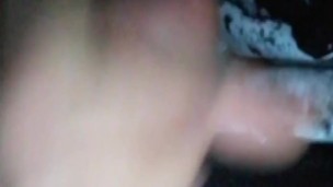 the guy jerks off his big dick on the bus