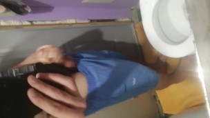 jerked off my big dick at work and finished profusely