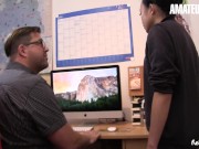 AMATEUREURO - Mature Ladies Share Cock In Hardcore Office Threesome 1/16