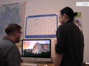 AMATEUREURO - Mature Ladies Share Cock In Hardcore Office Threesome 2/16