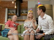 HUNT4K. Guy receives money for letting hunter assfuck his cute blond GF 4/16