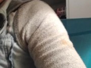 Mommy's  good at blowing ice clouds  4/16