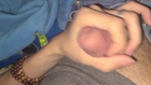 Jacking off to a nice cum load