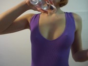 He got so horny filming me playing with oil he just had to creampie me 2/16