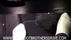 driving in socks in NYC