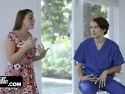 Family Strokes - Lovely Nurse Takes Good Care Of Her Injured Stepbrother And His Morning Wood 2/16