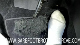 DRIVING IN SOCKS TOP VIEW