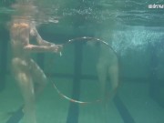 Swimming pool hottest lesbos ever touching and undressing 1/16