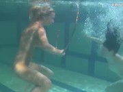 Swimming pool hottest lesbos ever touching and undressing 2/16