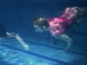 Swimming pool hottest lesbos ever touching and undressing 8/16