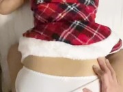 【個人撮影】クリスマスコスプレの彼女とパンツずらしセックス〈スマホ撮影・素人〉 - Screenshot 11 of 16 - HD