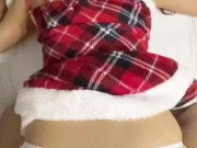 【個人撮影】クリスマスコスプレの彼女とパンツずらしセックス〈スマホ撮影・素人〉 - Screenshot 12 of 16 - Japanese
