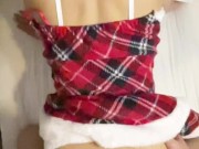 【個人撮影】クリスマスコスプレの彼女とパンツずらしセックス〈スマホ撮影・素人〉