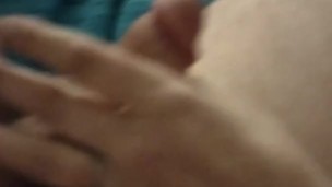 Playing with his little dick after getting fucked by a stranger