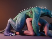 Scalie Reptile (Corbac) Orgasms Together with Guy (Gay Sex) | Wild Life Furry