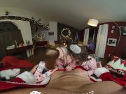 VR BANGERS Santa's Cock For Three Naughty Teen Babes VR Porn 5/16