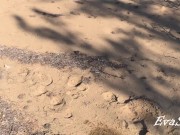 blonde pissing standing on all fours in the street 16/16