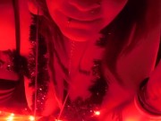 Slutty Santa's lil helper gets stuck under tree!? And  gets fucked! 4/16