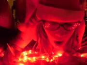 Slutty Santa's lil helper gets stuck under tree!? And  gets fucked! 7/16
