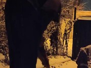 Winter night in the yard 1/16