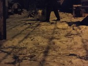 Winter night in the yard 10/16