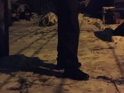 Winter night in the yard 13/16