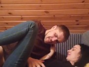 We're almost caught by my boyfriend at the party. Hot girl caught cheating on tape