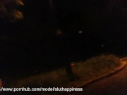 A slut's wife shamelessly drinks piss and cum in a public park 16/16