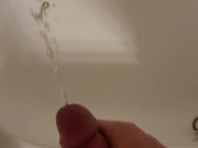 Stroking and pissing all over my shower/myself