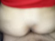 Culona Folla en reversa mientras ve peli