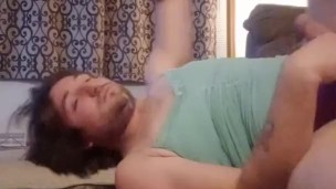 Cross dressing cumshot!