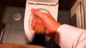 若い男が仕事中に欲情して、公衆トイレでシコシコ！大量射精~Japanese Amateur man Masturbate Cum Shot-Masturbation~
