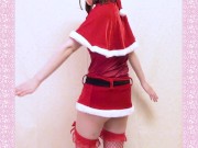 【Ｉカップ変態巨乳女子大生とうふ】えちえちサンタさんにノーパンノーブラ生着替え💕 14/16