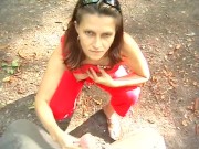 Public masturbation of boy in park. Do not cum on my t shirt !! 12/16