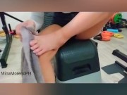 feet need pedicure. Pedicure session for fetishists and long socks. Footjob 12/16