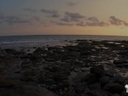 Hot college babe gets CREAMPIE ON FIRST TINDER DATE - risky public beach sex - Honey Tequila 1/16