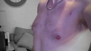 Enjoying stroking my long flappy tina dick in a Zoom room after making clouds