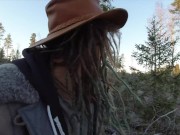 Sex on a reindeer skin next to a forest lake - RosenlundX - 60fps 1/16