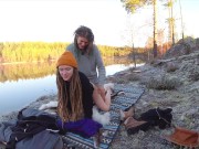 Sex on a reindeer skin next to a forest lake - RosenlundX - 60fps 15/16