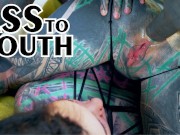 FFM TATTOO threesome, girls gape asses for tattooed dick - ATM, g...