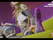 Lesbian tattoo girls having double penetration fun with dildos. All Anuskatzz clips here: Z-filmz 8/16